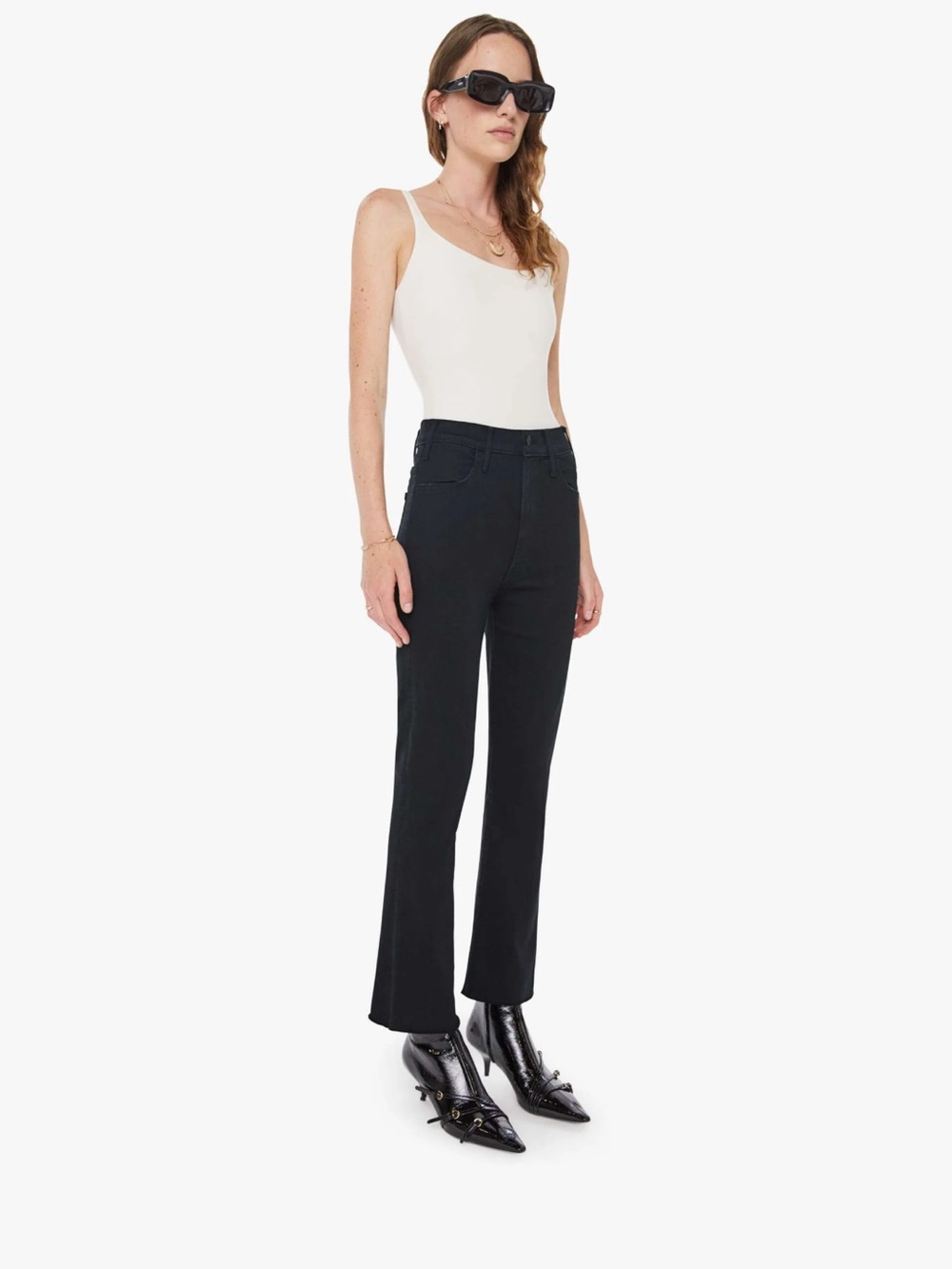 MOTHER The Hustler Ankle Fray Jeans • Not Guilty • Size 24 • Like New